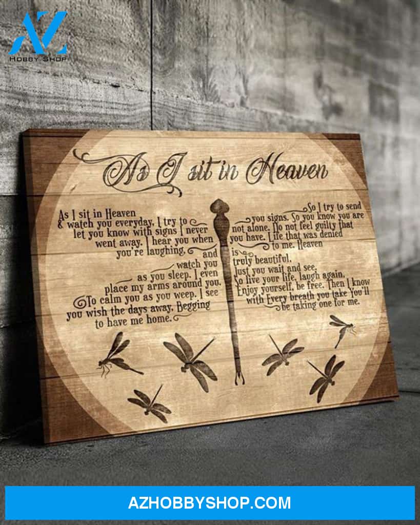 Dragonfly Lovers As I Sit In Heaven Poster Canvas