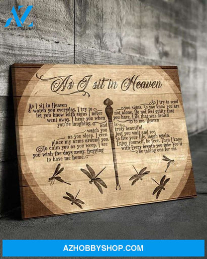 Dragonfly Lovers As I Sit In Heaven Poster Canvas