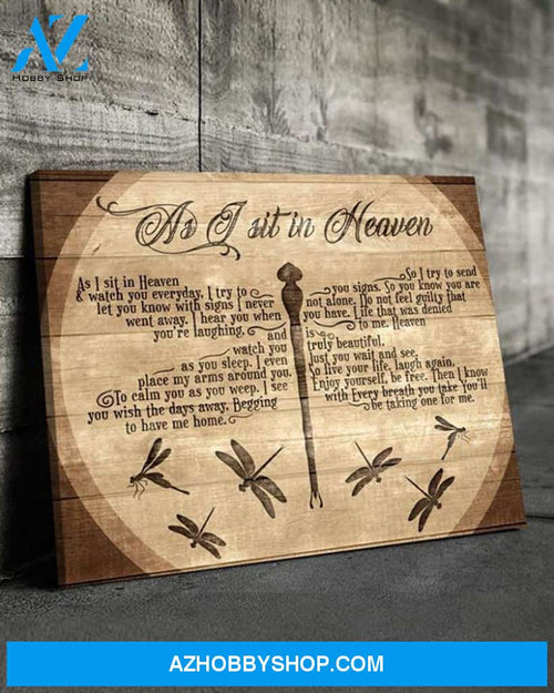 Dragonfly Lovers As I Sit In Heaven Poster Canvas