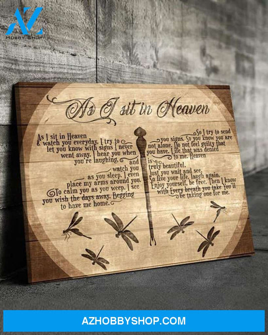 Dragonfly Lovers As I Sit In Heaven Poster Canvas