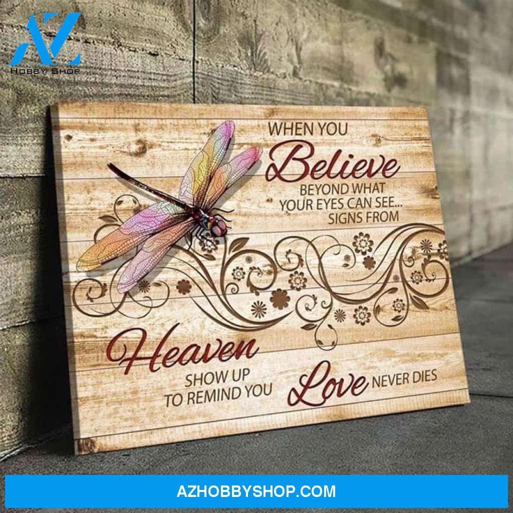 Dragonfly Lovers Love Never Dies Poster Canvas