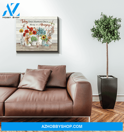 Dragonfly Make It Amazing Canvas Wall Art