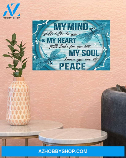 Dragonfly My Mind Still Talks To You Canvas Art Prints, Wall Decor Visual Art