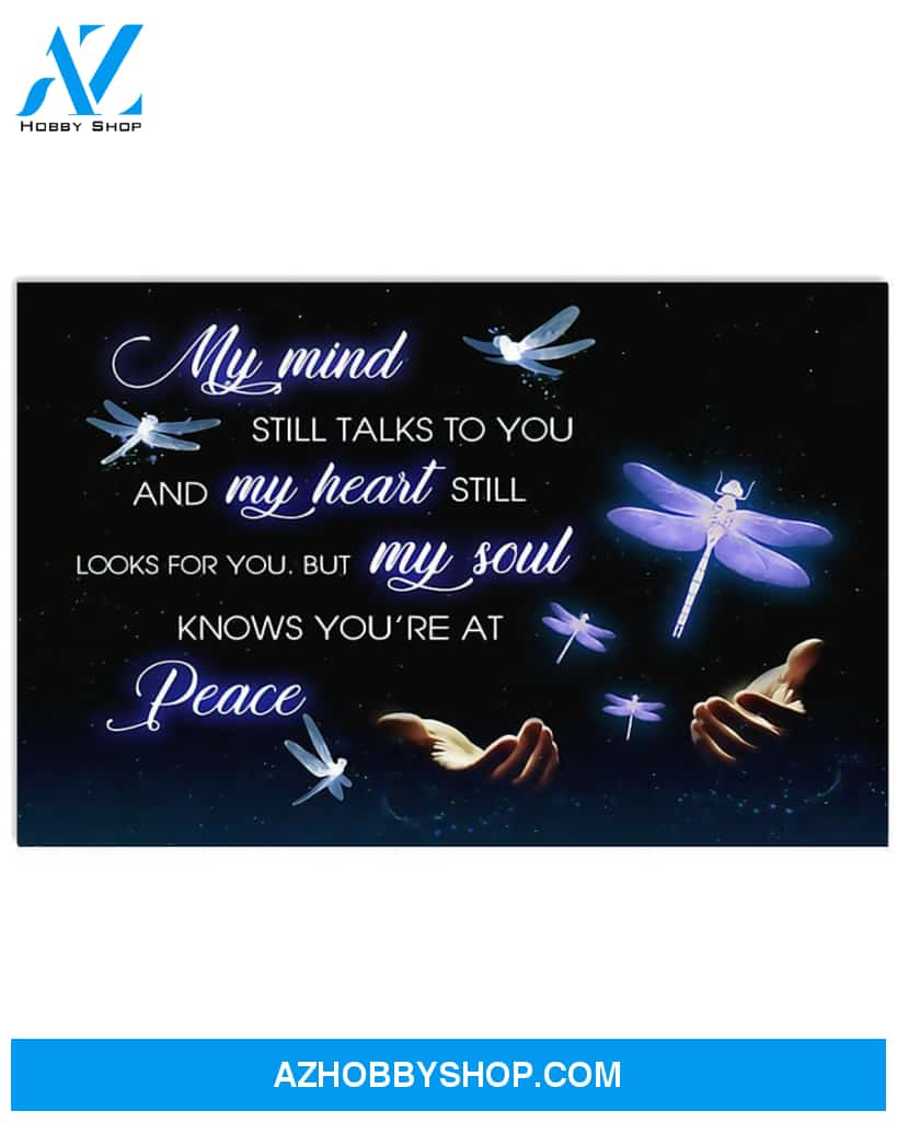 Dragonfly My Soul Knows You're At Peace Canvas Wall Art, Wall Decor Visual Art