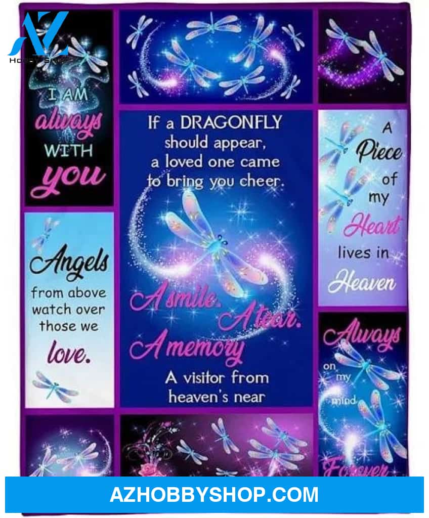 Dragonfly My Visitor From Heaven Freece Blanket