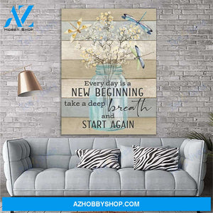 Dragonfly New Beginning Canvas Print Wall Art - Matte Canvas