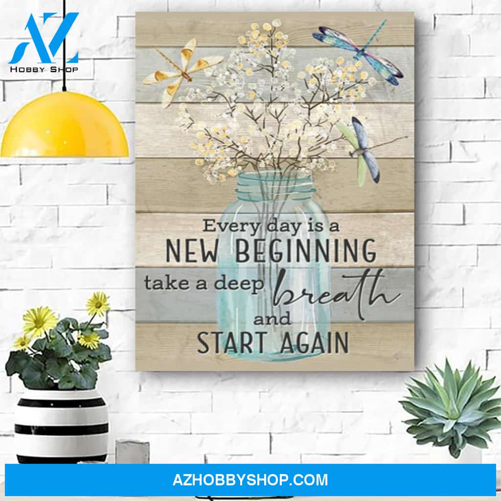 Dragonfly New Beginning Canvas Print Wall Art - Matte Canvas