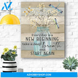 Dragonfly New Beginning Canvas Print Wall Art - Matte Canvas