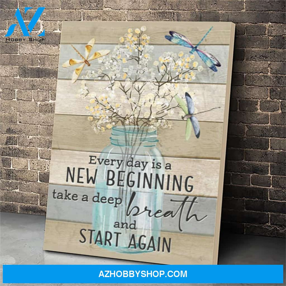 Dragonfly New Beginning Canvas Print Wall Art - Matte Canvas