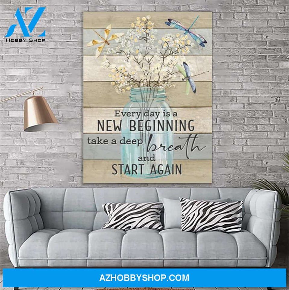 Dragonfly New Beginning Canvas Print Wall Art - Matte Canvas