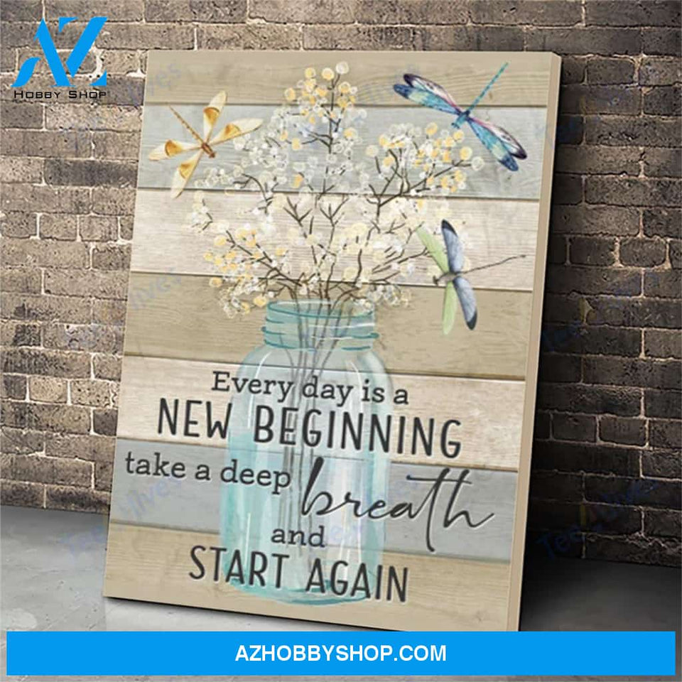 Dragonfly New Beginning Canvas Print Wall Art - Matte Canvas