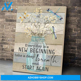 Dragonfly New Beginning Canvas Print Wall Art - Matte Canvas