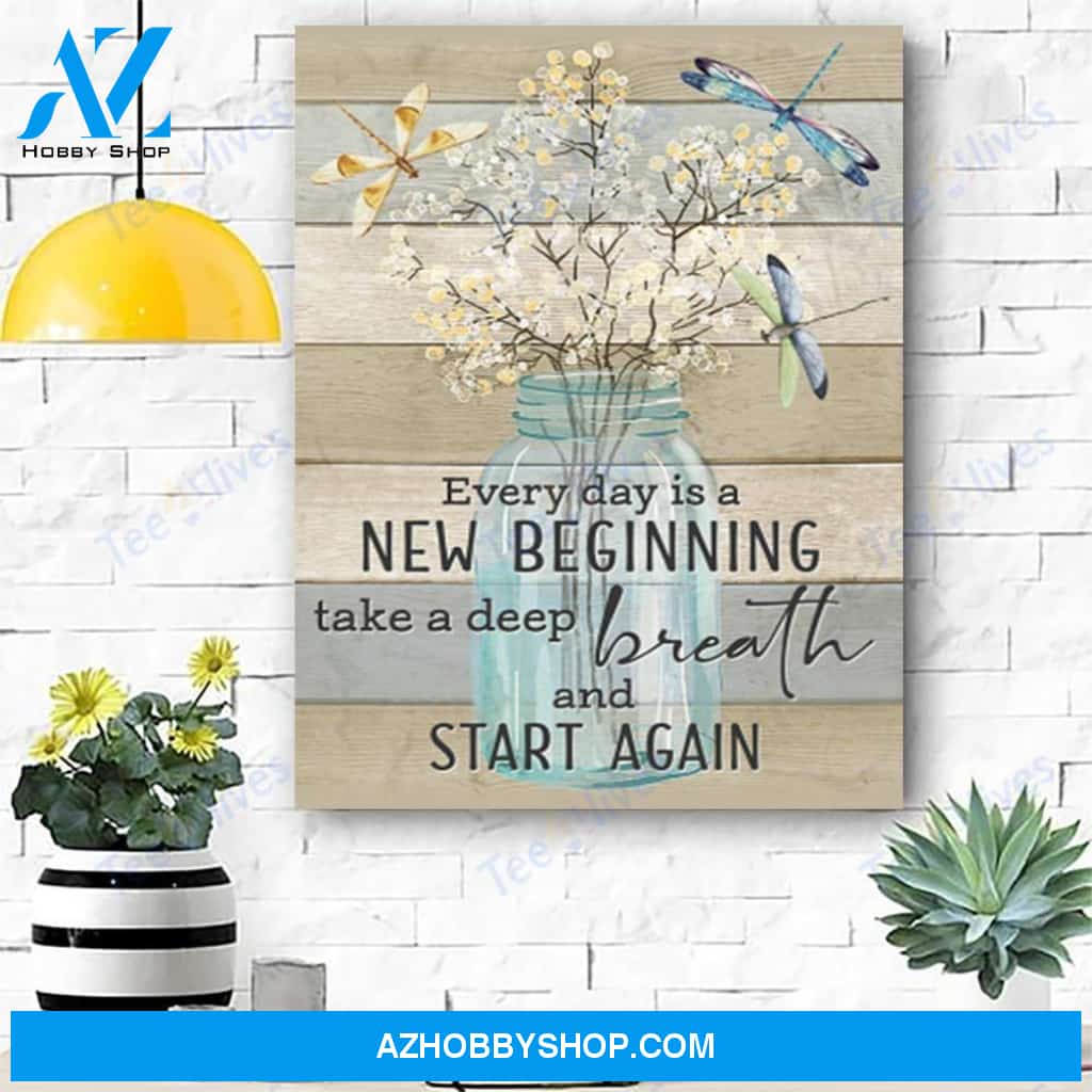 Dragonfly New Beginning Canvas Print Wall Art - Matte Canvas