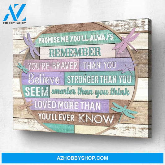 Dragonfly, Promise me you will always remember Canvas And Poster, Wall Decor Visual Art
