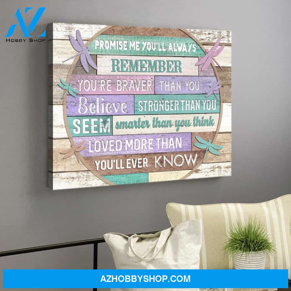 Dragonfly, Promise me you will always remember Canvas And Poster, Wall Decor Visual Art