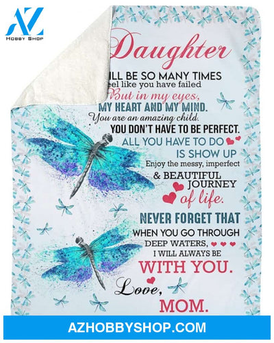 Dragonfly Special Fleece Blankets Gift For Daughter