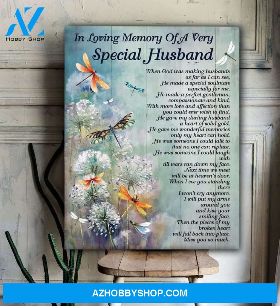 Dragonfly Special Husband Canvas Wall Art