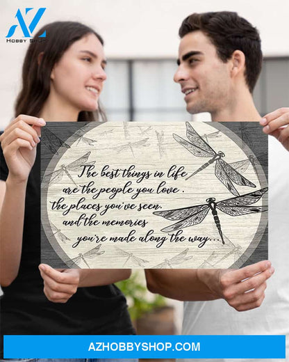 Dragonfly The Best Things In Life Canvas Decor, Wall Decor Visual Art