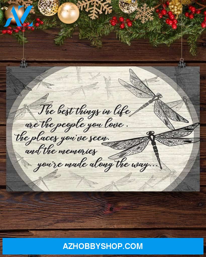 Dragonfly The Best Things In Life Canvas Decor, Wall Decor Visual Art