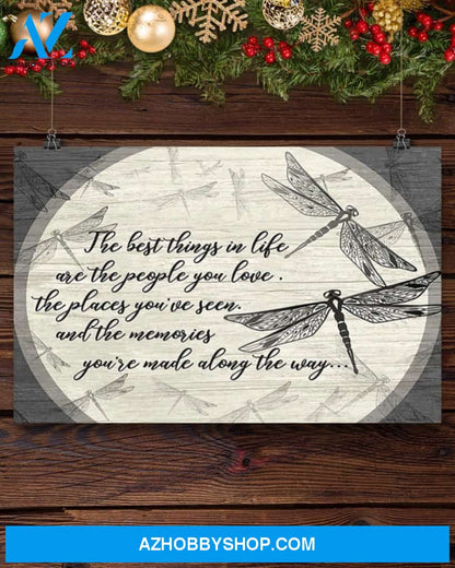 Dragonfly The Best Things In Life Canvas Decor, Wall Decor Visual Art