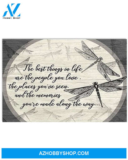 Dragonfly The Best Things In Life Canvas Decor, Wall Decor Visual Art