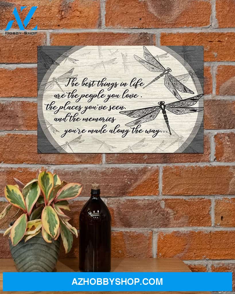 Dragonfly The Best Things In Life Canvas Decor, Wall Decor Visual Art