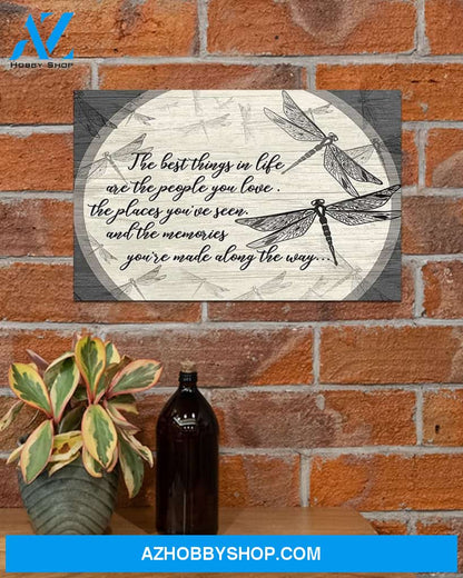 Dragonfly The Best Things In Life Canvas Decor, Wall Decor Visual Art