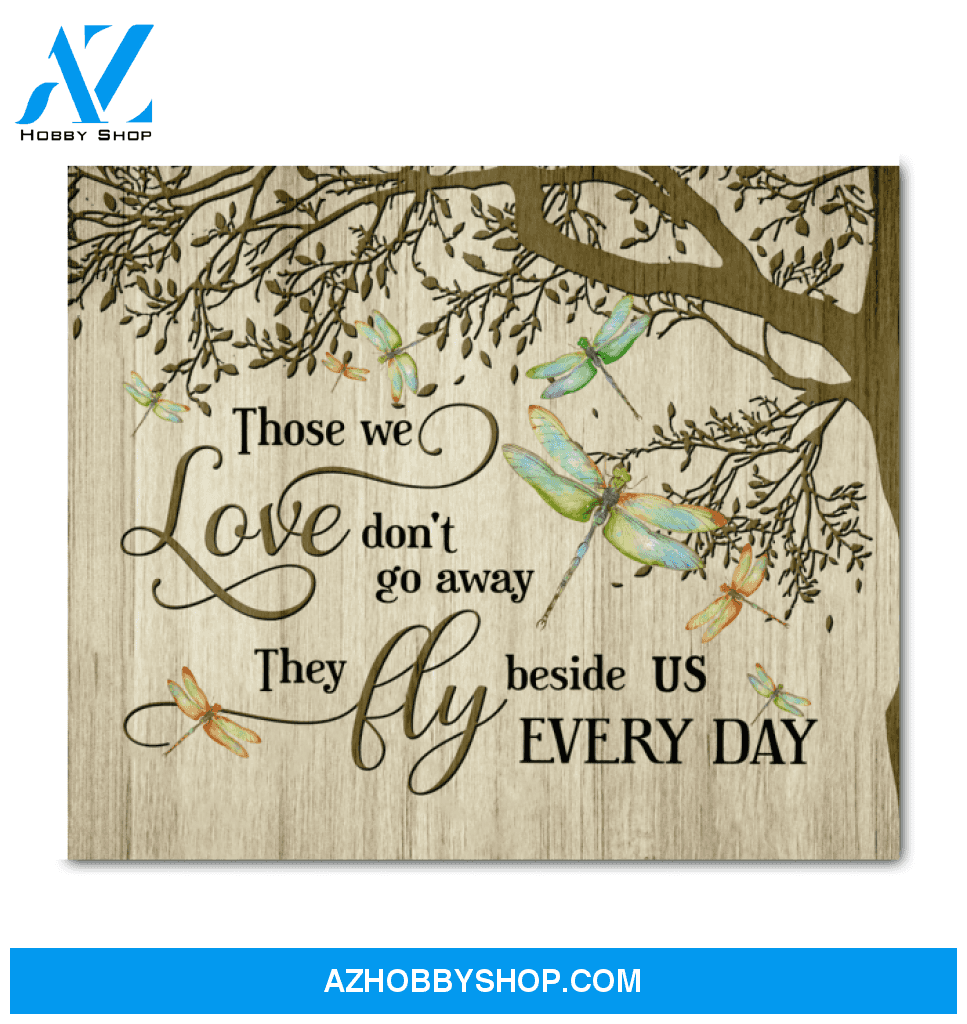 Dragonfly Those We Love Canvas Wall Art
