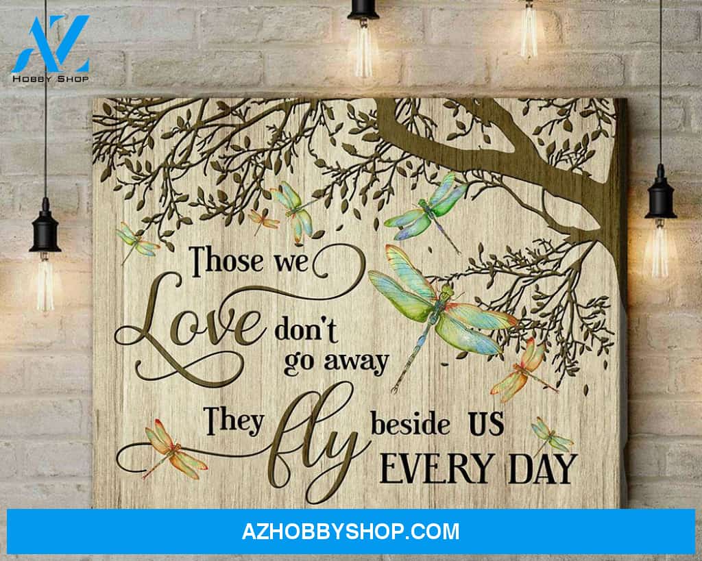 Dragonfly Those We Love Canvas Wall Art