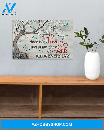 Dragonfly Those We Love Don't Go Away Canvas Decor, Wall Decor Visual Art