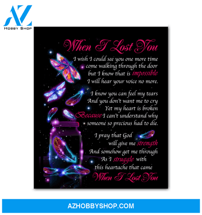 Dragonfly - When I Lost You Unique Custom Design Canvas Gift