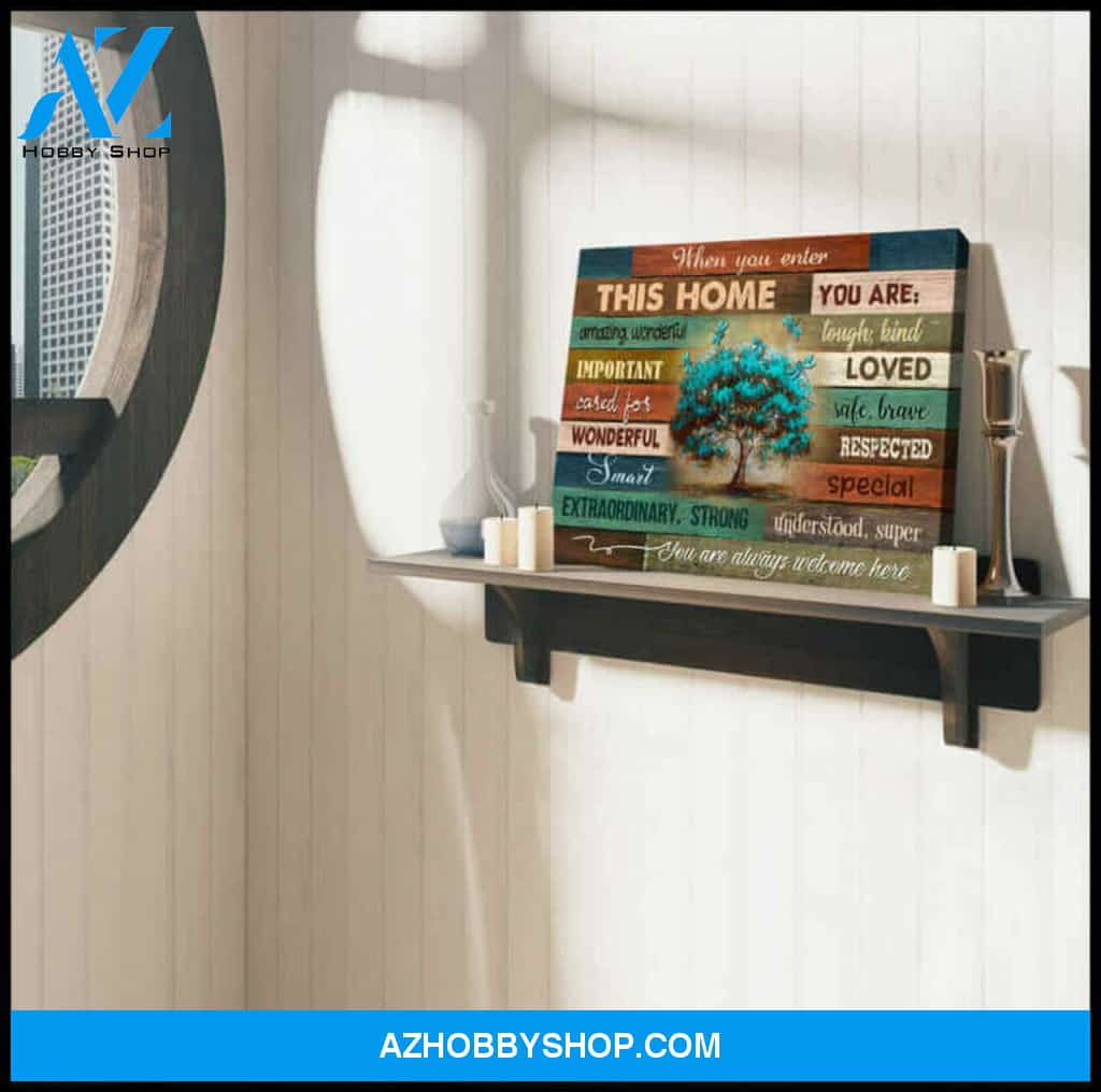 Dragonfly When You Enter This Home | Moosfy Wrap Canvas Ready To Hang