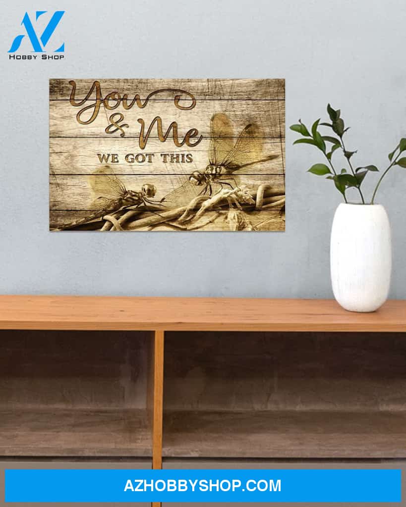 Dragonfly You And Me Canvas Prints, Wall Decor Visual Art