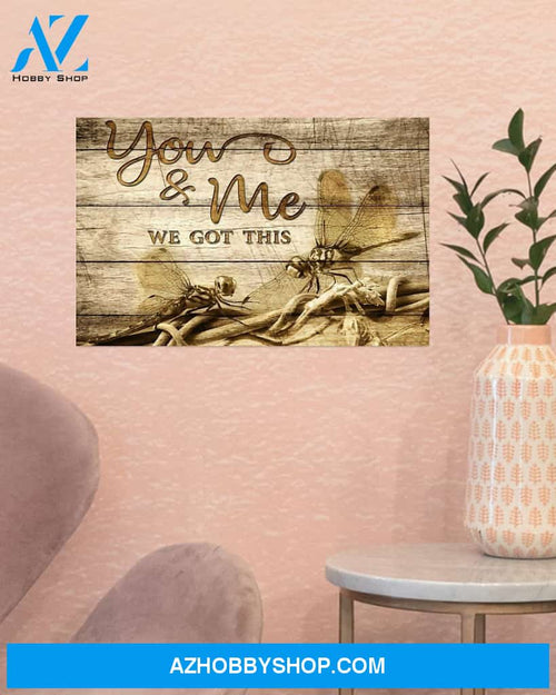 Dragonfly You And Me Canvas Prints, Wall Decor Visual Art