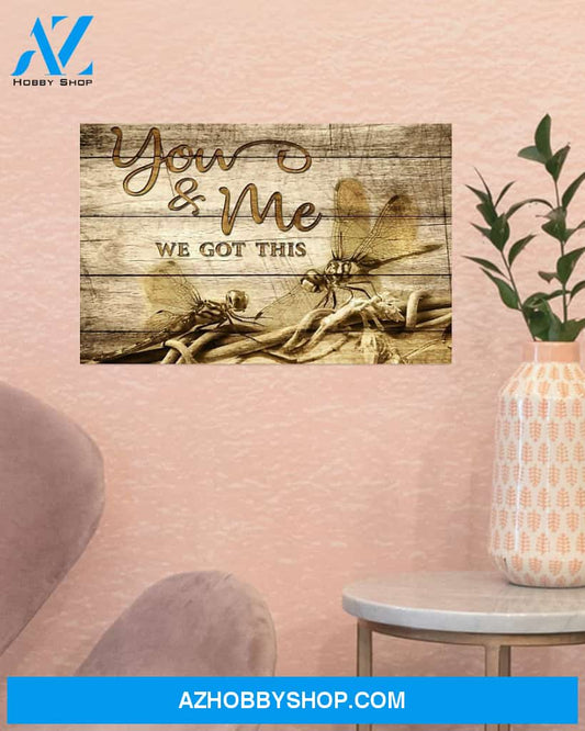 Dragonfly You And Me Canvas Prints, Wall Decor Visual Art