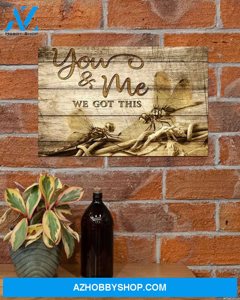 Dragonfly You And Me Canvas Prints, Wall Decor Visual Art