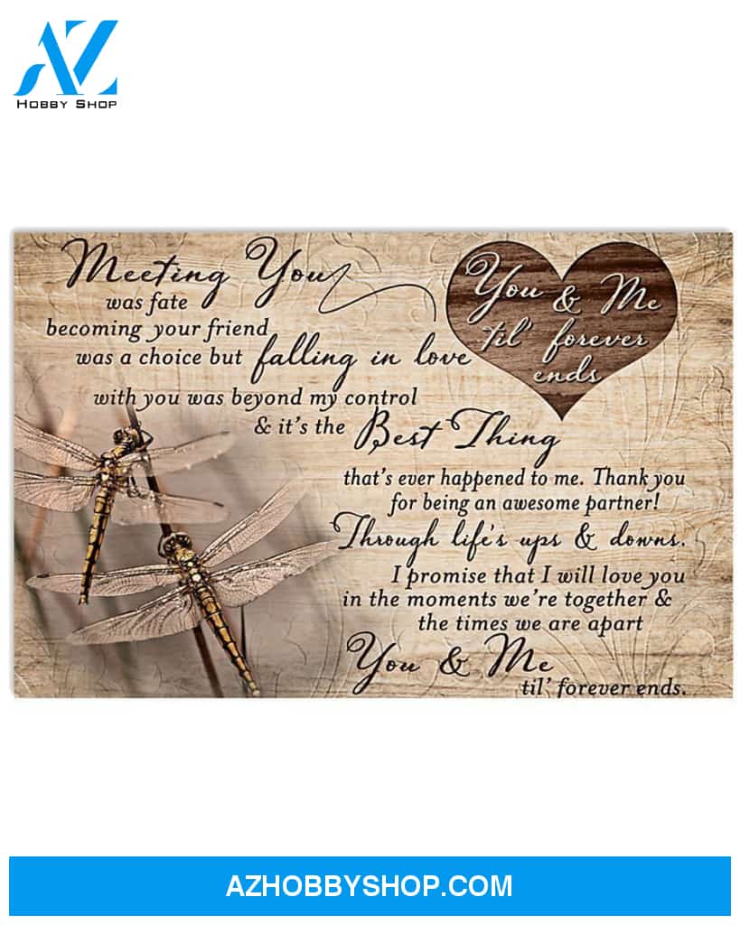 Dragonfly You And Me Til' Forever Ends Canvas Gift, Wall Decor Visual Art