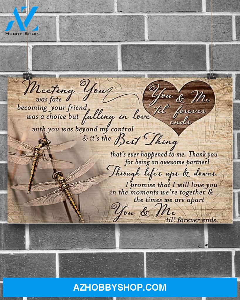 Dragonfly You And Me Til' Forever Ends Canvas Gift, Wall Decor Visual Art
