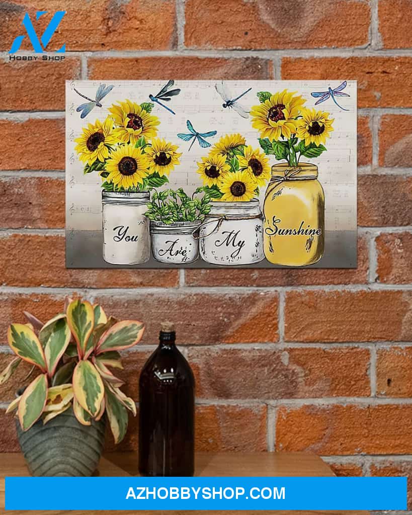 Dragonfly You Are My Sunshine Canvas Prints, Wall Decor Visual Art
