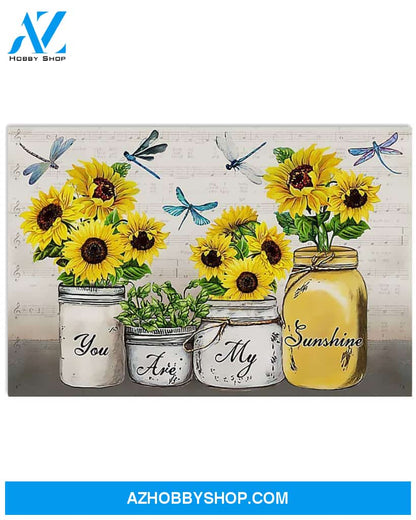 Dragonfly You Are My Sunshine Canvas Prints, Wall Decor Visual Art