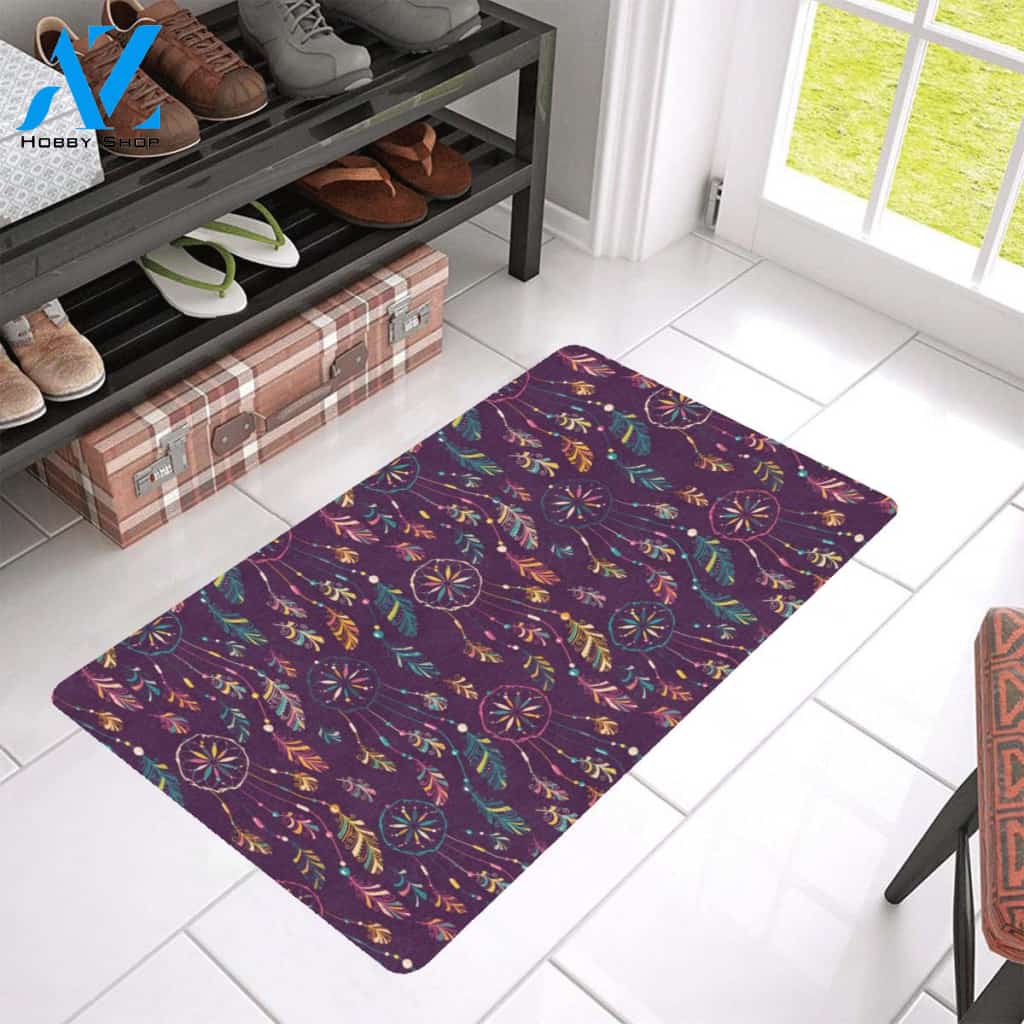 Dream Catcher Boho Design Rubber Doormat