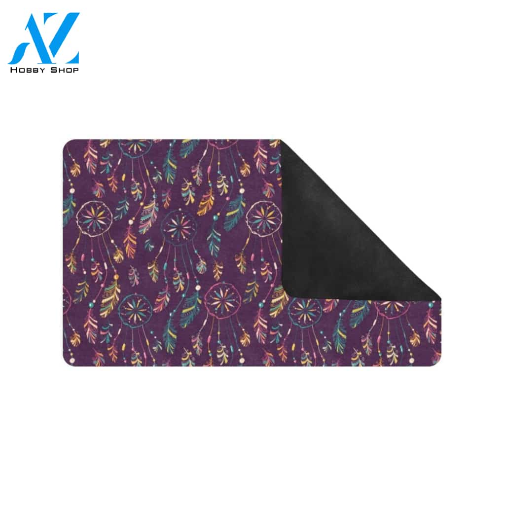 Dream Catcher Boho Design Rubber Doormat