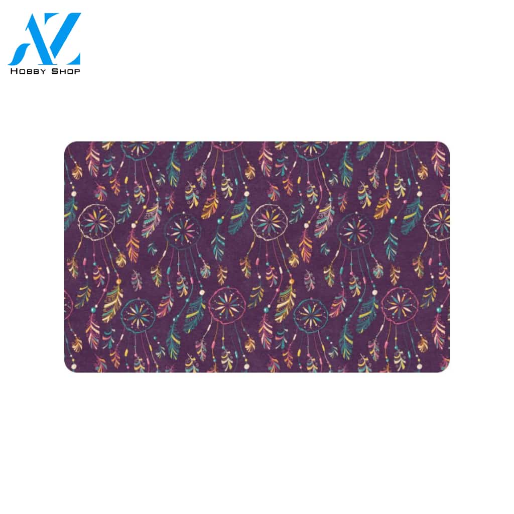 Dream Catcher Boho Design Rubber Doormat