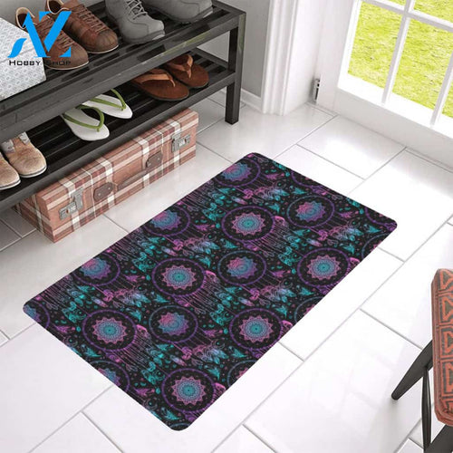 Dream catcher boho mandala Rubber Doormat
