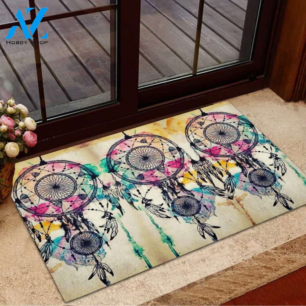 Dream Catcher Easy Clean Welcome DoorMat | Felt And Rubber | DO2434