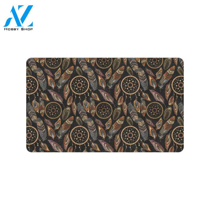 Dream catcher embroidered style Rubber Doormat