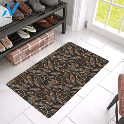 Dream catcher embroidered style Rubber Doormat
