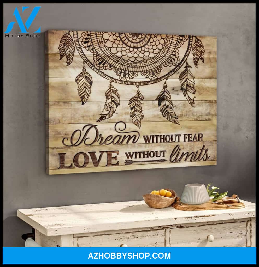 Dream Without Fear Dreamcatcher Wall Art Canvas