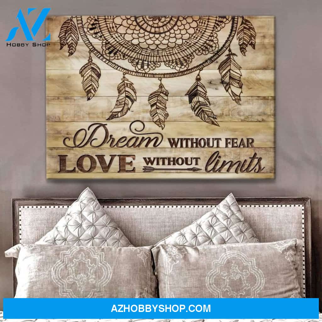 Dream Without Fear Dreamcatcher Wall Art Canvas