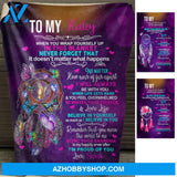 Dreamcatcher Love Life Believe In Yourself - Personalized Blanket - Gift For Granddaughter